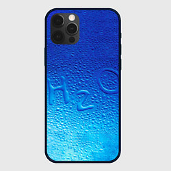 Чехол для iPhone 12 Pro Вода - H2O, цвет: 3D-черный