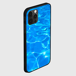 Чехол для iPhone 12 Pro Абстрактные волны бассейна - текстура, цвет: 3D-черный — фото 2