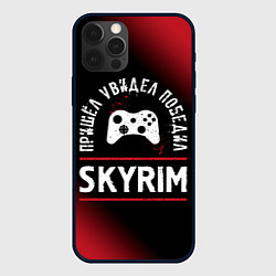 Чехол для iPhone 12 Pro Skyrim пришел, увидел, победил, цвет: 3D-черный