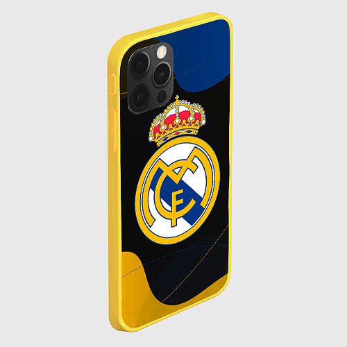 Чехол iPhone 12 Pro Real madrid Абстракция / 3D-Желтый – фото 2