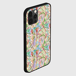 Чехол для iPhone 12 Pro Абстракция полевые цветы акварель, цвет: 3D-черный — фото 2