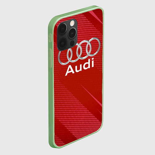 Чехол iPhone 12 Pro Audi abstraction / 3D-Салатовый – фото 2