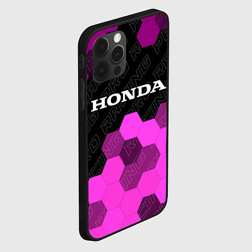 Чехол iPhone 12 Pro Honda pro racing: символ сверху / 3D-Черный – фото 2