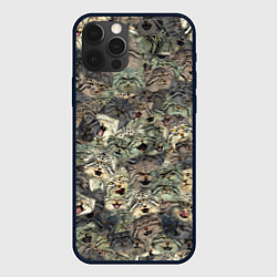 Чехол для iPhone 12 Pro Мануловый камуфляж, цвет: 3D-черный