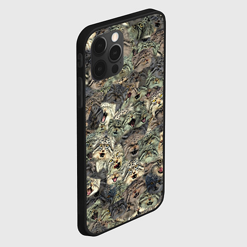 Чехол iPhone 12 Pro Мануловый камуфляж / 3D-Черный – фото 2