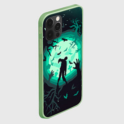 Чехол для iPhone 12 Pro Хэллоуин - Гуляющие мертвецы, цвет: 3D-салатовый — фото 2