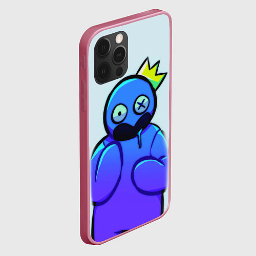 Чехол iPhone 12 Pro Blue Rainbow Friends / 3D-Малиновый – фото 2