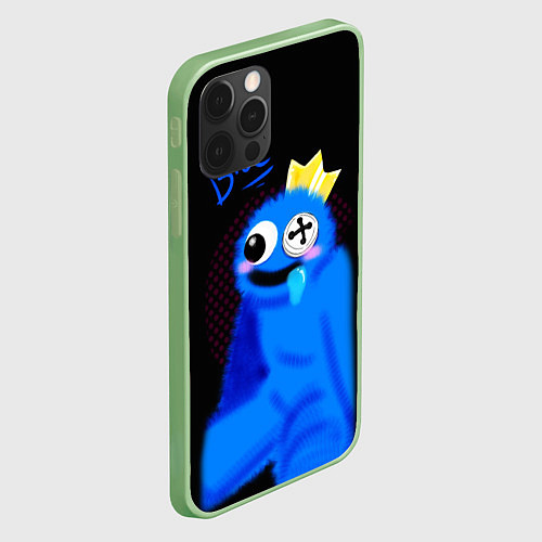 Чехол iPhone 12 Pro Blue - Rainbow Friends / 3D-Салатовый – фото 2