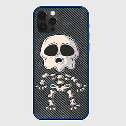 Чехол для iPhone 12 Pro Скелетон, цвет: 3D-тёмно-синий