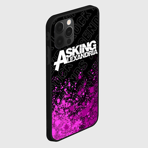 Чехол iPhone 12 Pro Asking Alexandria rock legends: символ сверху / 3D-Черный – фото 2