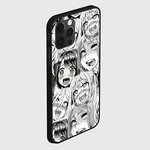 Чехол iPhone 12 Pro Девушки из Ахегао / 3D-Черный – фото 2