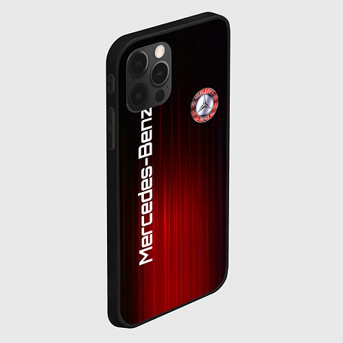 Чехол iPhone 12 Pro Mercedes-Benz art / 3D-Черный – фото 2