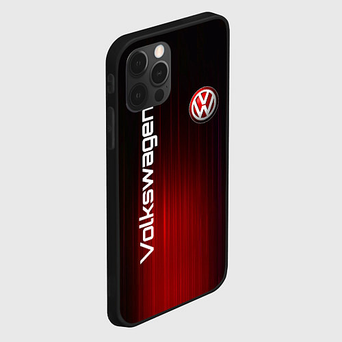 Чехол iPhone 12 Pro Volkswagen art / 3D-Черный – фото 2