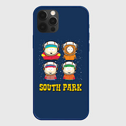 Чехол для iPhone 12 Pro South park космонавты, цвет: 3D-тёмно-синий