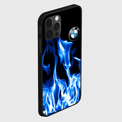 Чехол iPhone 12 Pro BMW fire / 3D-Черный – фото 2