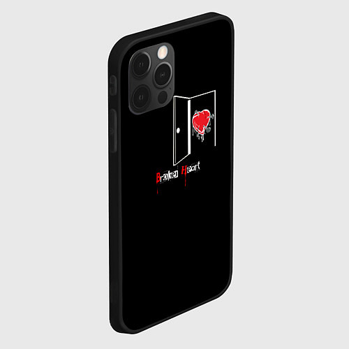 Чехол iPhone 12 Pro Broken heart / 3D-Черный – фото 2