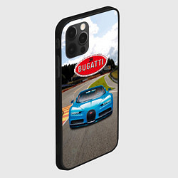 Чехол для iPhone 12 Pro Bugatti - motorsport - гоночная трасса, цвет: 3D-черный — фото 2