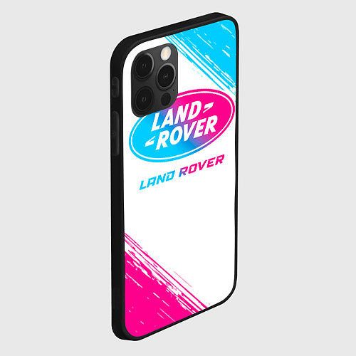 Чехол iPhone 12 Pro Land Rover neon gradient style / 3D-Черный – фото 2