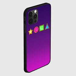 Чехол для iPhone 12 Pro Жопа геометрическими фигурами, цвет: 3D-черный — фото 2