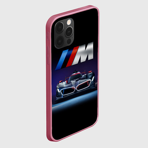 Чехол iPhone 12 Pro BMW M Performance Motorsport / 3D-Малиновый – фото 2