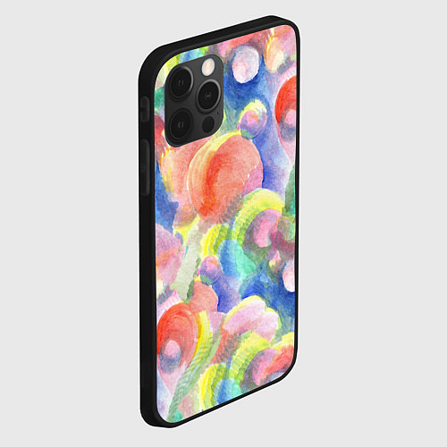 Чехол iPhone 12 Pro Пузырики / 3D-Черный – фото 2