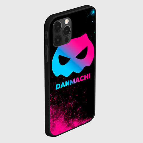 Чехол iPhone 12 Pro DanMachi - neon gradient / 3D-Черный – фото 2