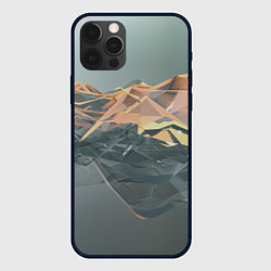 Чехол для iPhone 12 Pro Абстрактное жидкое стекло, цвет: 3D-черный