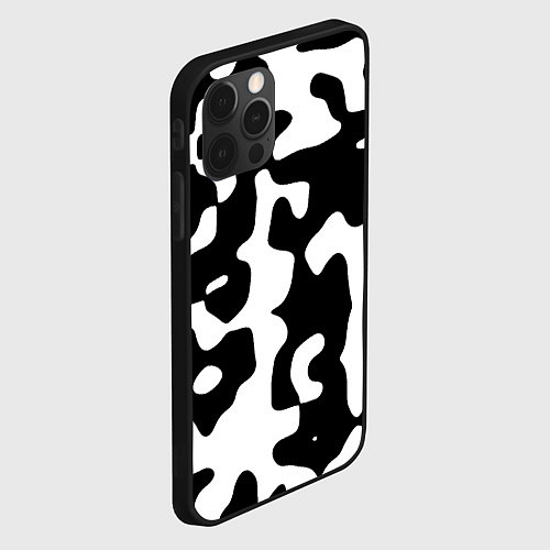 Чехол iPhone 12 Pro Камуфляж Cowskin крупный / 3D-Черный – фото 2