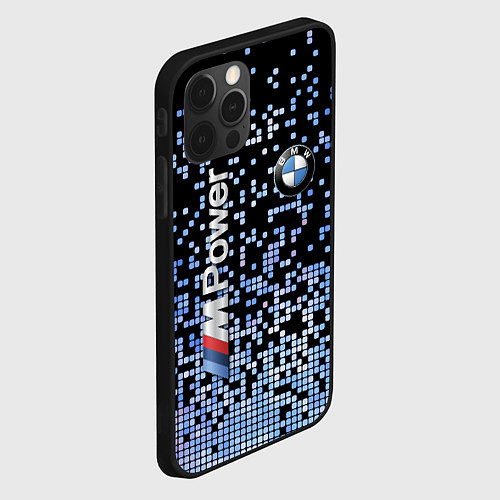 Чехол iPhone 12 Pro BMW - M Power - pattern / 3D-Черный – фото 2