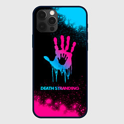 Чехол для iPhone 12 Pro Death Stranding - neon gradient, цвет: 3D-черный