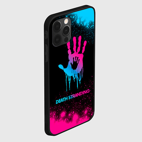 Чехол iPhone 12 Pro Death Stranding - neon gradient / 3D-Черный – фото 2