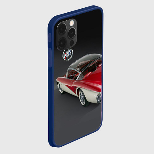 Чехол iPhone 12 Pro Buick Centurion - USA - Retro / 3D-Тёмно-синий – фото 2