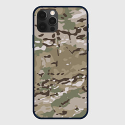 Чехол для iPhone 12 Pro Камуфляж Multicam, цвет: 3D-черный