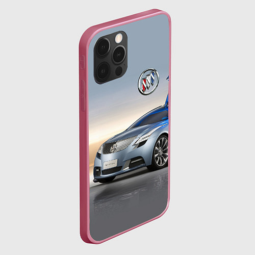 Чехол iPhone 12 Pro Buick Riviera - Concept - Nature / 3D-Малиновый – фото 2