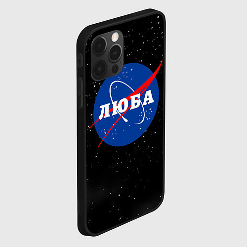 Чехол iPhone 12 Pro Люба Наса космос / 3D-Черный – фото 2