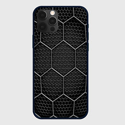 Чехол для iPhone 12 Pro Стальные соты, цвет: 3D-черный