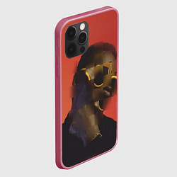 Чехол для iPhone 12 Pro Психоделический афроамериканец, цвет: 3D-малиновый — фото 2