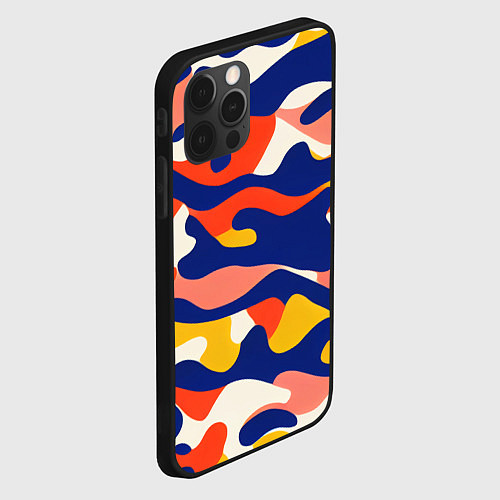 Чехол iPhone 12 Pro Камуфляж нестандартной расцветки / 3D-Черный – фото 2