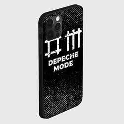 Чехол для iPhone 12 Pro Depeche Mode с потертостями на темном фоне, цвет: 3D-черный — фото 2