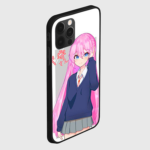 Чехол iPhone 12 Pro Моя девушка не просто милашка / 3D-Черный – фото 2