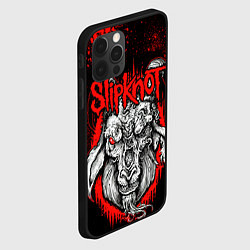 Чехол для iPhone 12 Pro Slipknot - красный козел, цвет: 3D-черный — фото 2