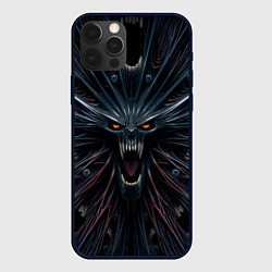 Чехол для iPhone 12 Pro Scream alien monster, цвет: 3D-черный