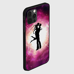 Чехол для iPhone 12 Pro Влюблённые - силуэт, цвет: 3D-черный — фото 2