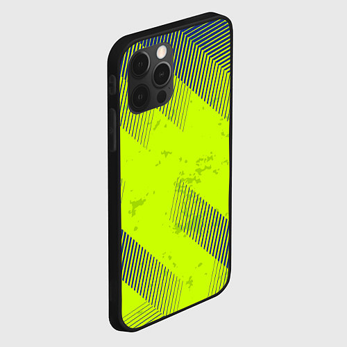 Чехол iPhone 12 Pro Green sport style / 3D-Черный – фото 2