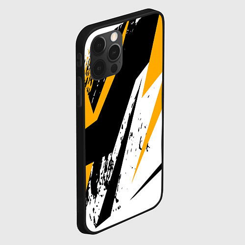 Чехол iPhone 12 Pro Гоночная абстракция / 3D-Черный – фото 2