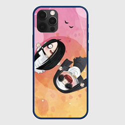 Чехол для iPhone 12 Pro HALLOWEEN ХЭЛЛУИН, цвет: 3D-тёмно-синий