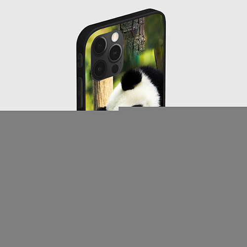 Чехол iPhone 12 Pro Влюблённые панды / 3D-Черный – фото 2