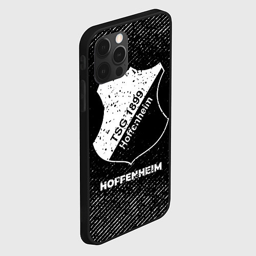 Чехол iPhone 12 Pro Hoffenheim с потертостями на темном фоне / 3D-Черный – фото 2