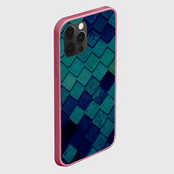 Чехол для iPhone 12 Pro Морозная плитка, цвет: 3D-малиновый — фото 2