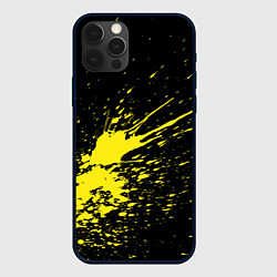 Чехол для iPhone 12 Pro Желтые брызги, цвет: 3D-черный